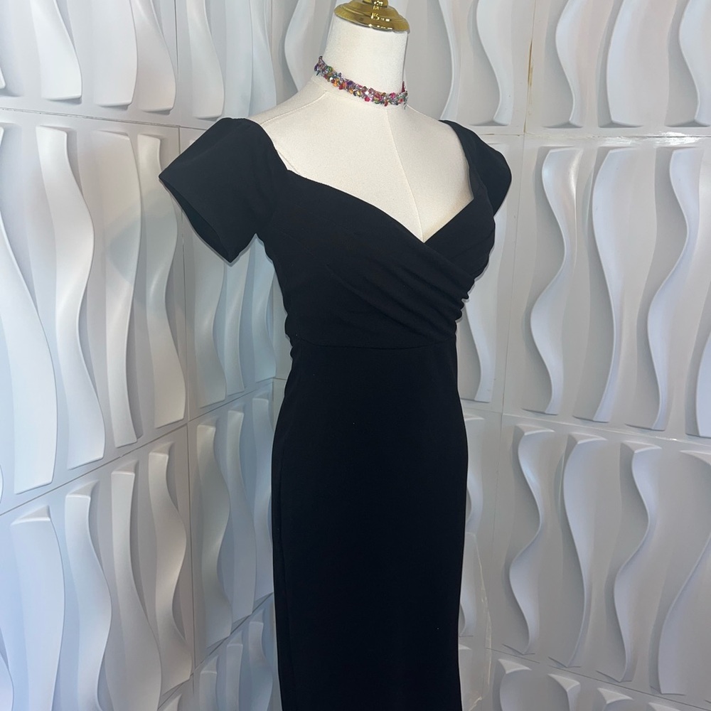 Crystal Doll Black Sheath Midi Dress